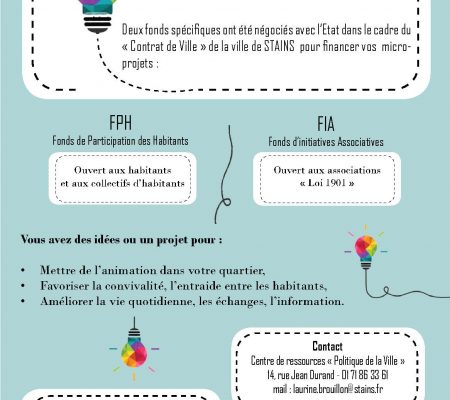 Flyer Fonds de Participation des Habitants - Fonds d'Initiatives Associatives