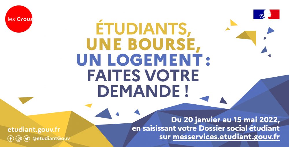 CROUS - Demande de bourse et logement pour le Rentrée 2022 - Ville de Stains