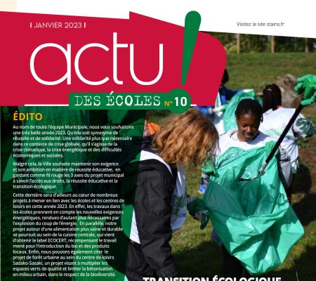 Actu des écoles N°10 - Janvier 2023 - Ville de Stains