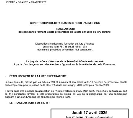 jure assisse tirage au sort 2026