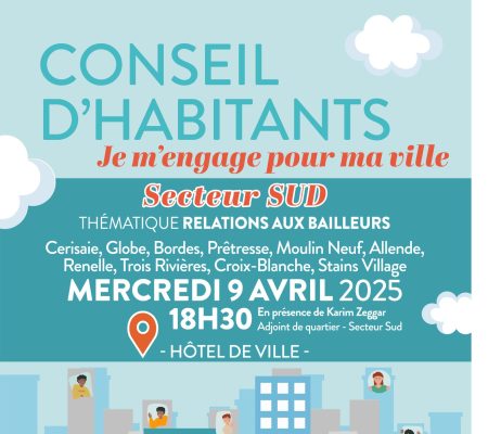 conseil d'habitants secteur sud - mercredi 9 avril - ville de Stains